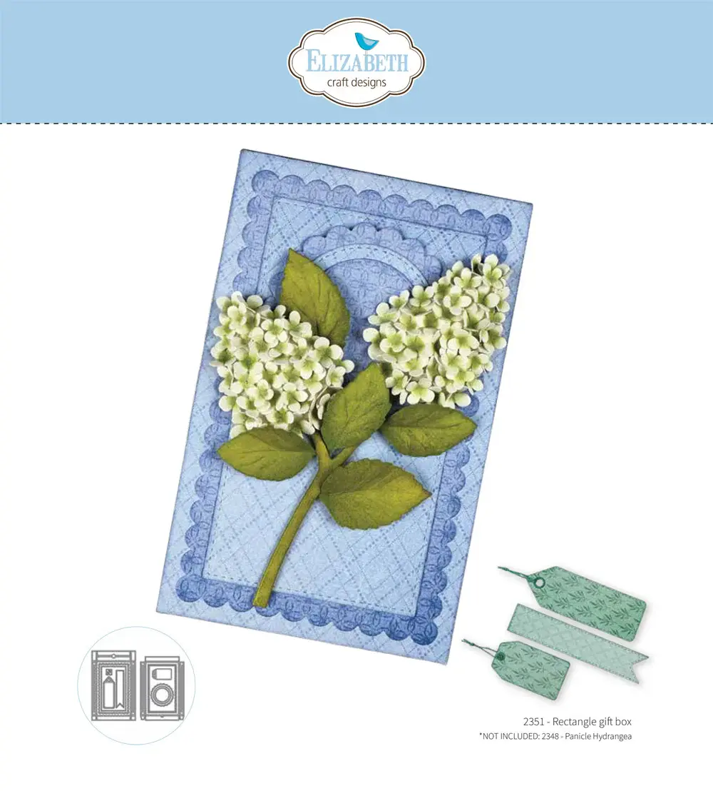 ELIZABETH CRAFT DESIGNS ELIZABETH CRAFT DESIGNS PAPER FLOWERS RECTANGLE GIFT BOX DIE SET