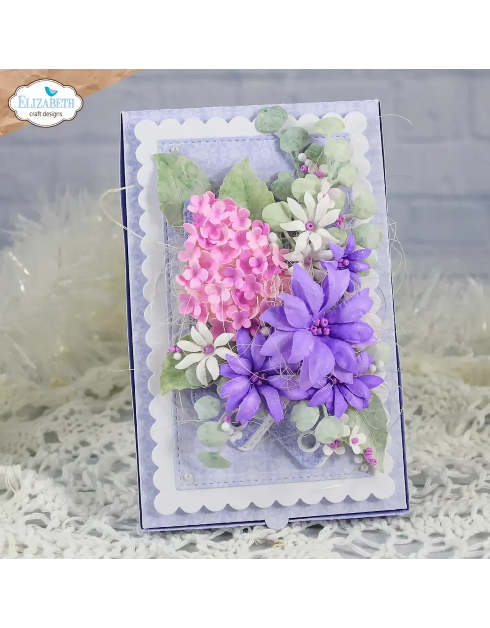 ELIZABETH CRAFT DESIGNS ELIZABETH CRAFT DESIGNS PAPER FLOWERS RECTANGLE GIFT BOX DIE SET