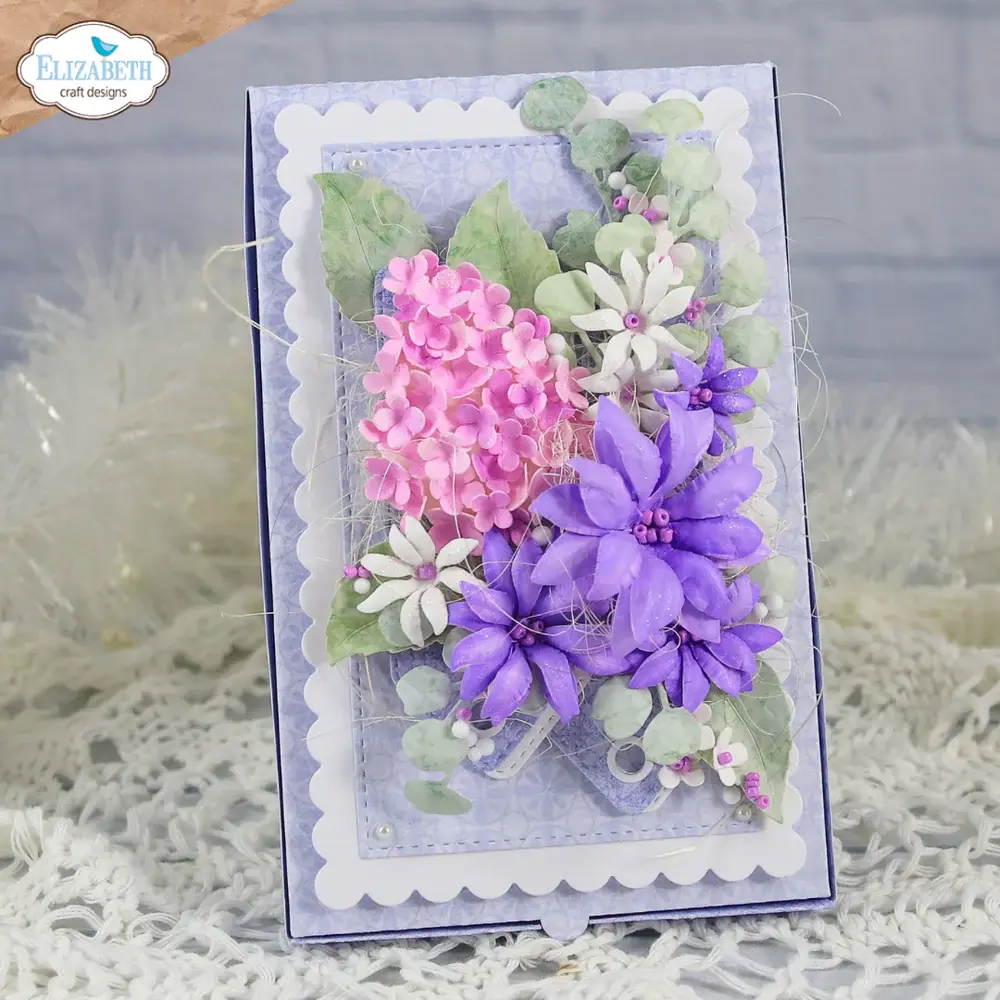 ELIZABETH CRAFT DESIGNS ELIZABETH CRAFT DESIGNS PAPER FLOWERS RECTANGLE GIFT BOX DIE SET