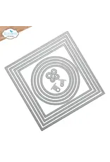 ELIZABETH CRAFT DESIGNS ELIZABETH CRAFT DESIGNS PAPER FLOWERS STITCHED SQUARES AND CIRCLES DIE SET