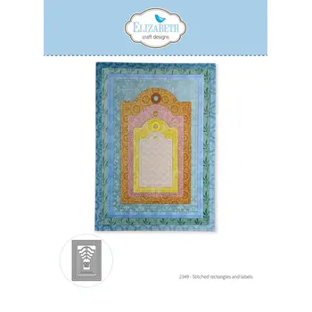 ELIZABETH CRAFT DESIGNS ELIZABETH CRAFT DESIGNS PAPER FLOWERS STITCHED RECTANGLES AND LABELS DIE SET