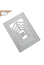 ELIZABETH CRAFT DESIGNS ELIZABETH CRAFT DESIGNS PAPER FLOWERS STITCHED RECTANGLES AND LABELS DIE SET