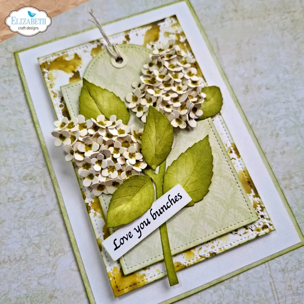 ELIZABETH CRAFT DESIGNS ELIZABETH CRAFT DESIGNS PAPER FLOWERS STITCHED RECTANGLES AND LABELS DIE SET