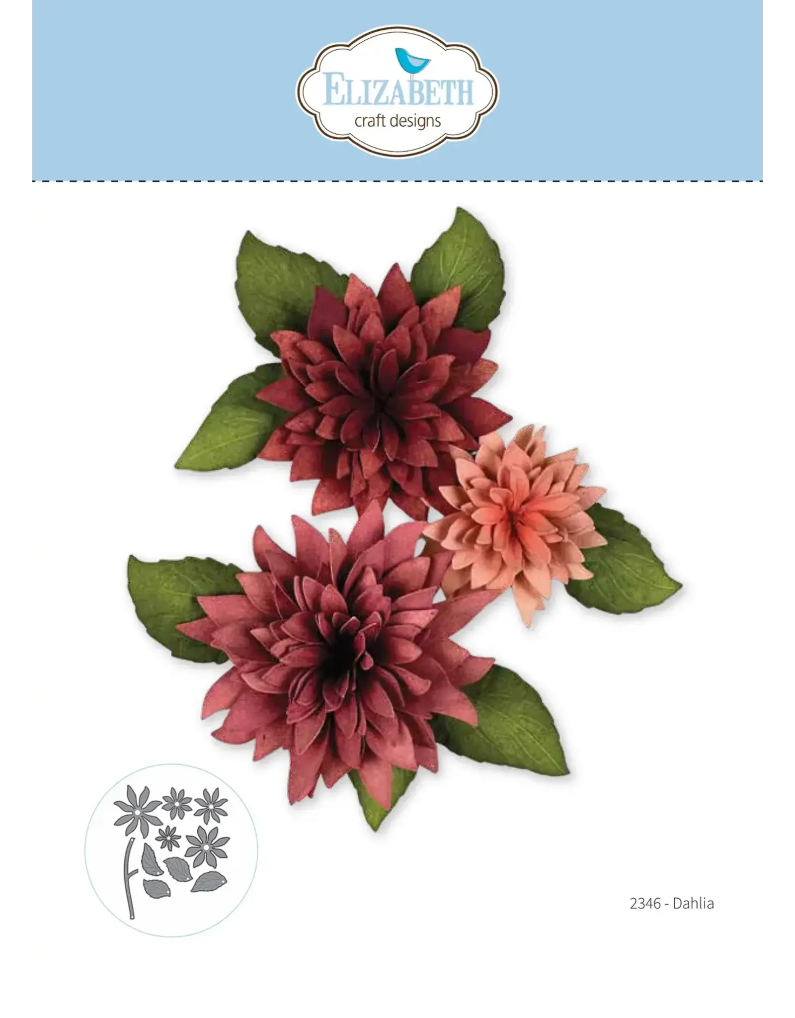 ELIZABETH CRAFT DESIGNS ELIZABETH CRAFT DESIGNS PAPER FLOWERS DAHLIA DIE SET
