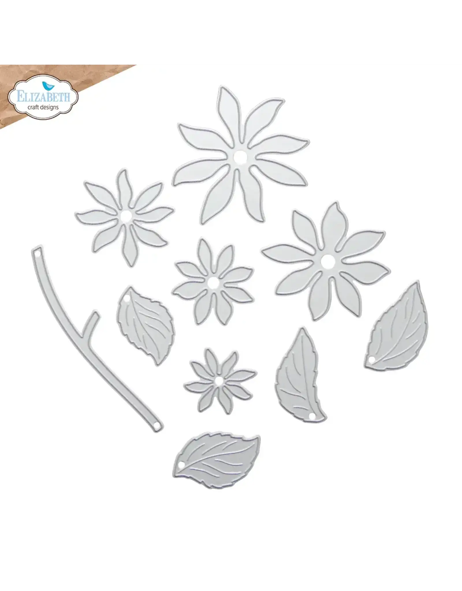 ELIZABETH CRAFT DESIGNS ELIZABETH CRAFT DESIGNS PAPER FLOWERS DAHLIA DIE SET