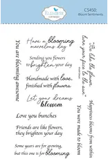 ELIZABETH CRAFT DESIGNS ELIZABETH CRAFT DESIGNS PAPER FLOWERS BLOOM SENTIMENTS CLEAR STAMP SET