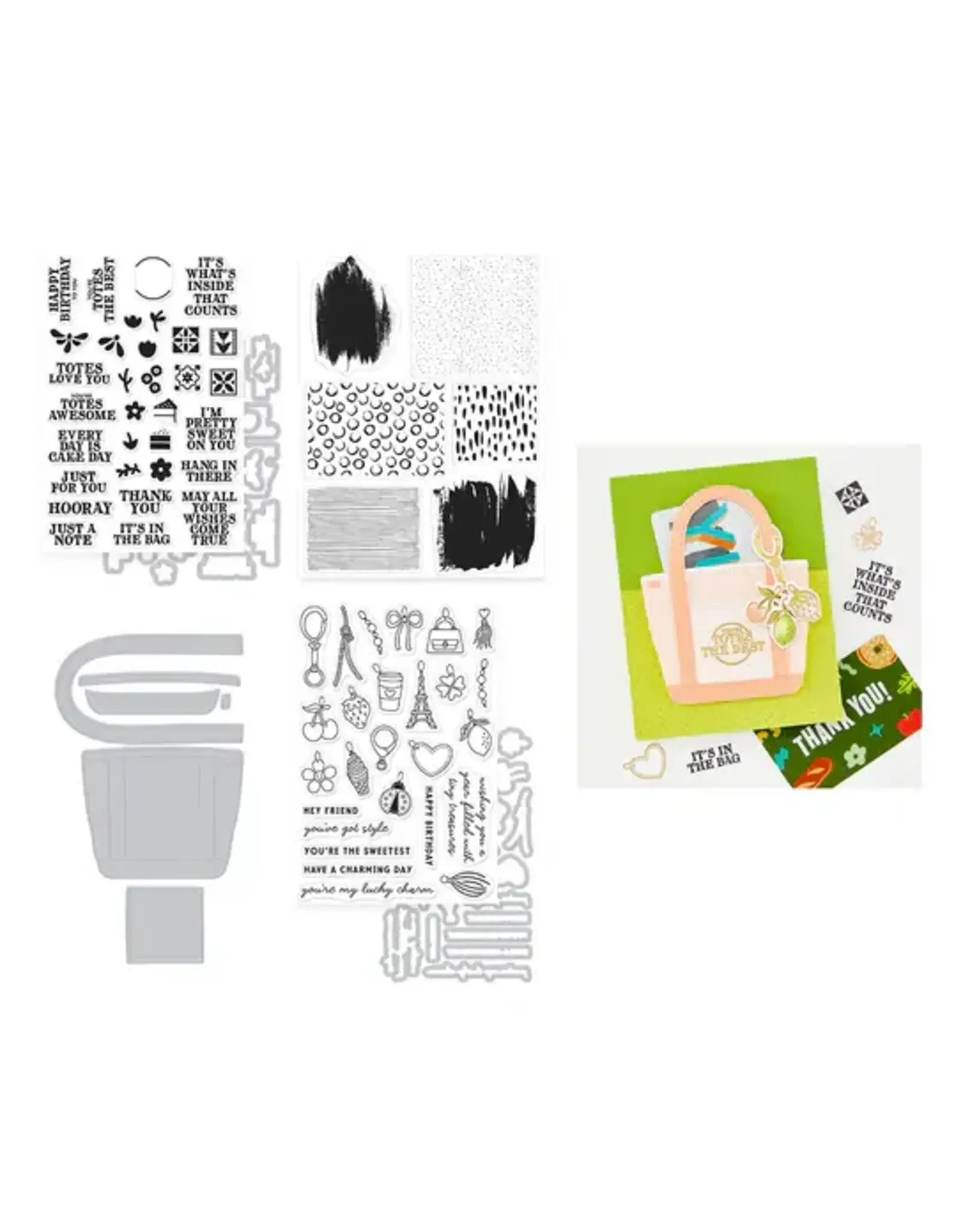 HERO ARTS HERO ARTS TOTE-ALLY AWESOME CLEAR STAMP AND DIE BUNDLE