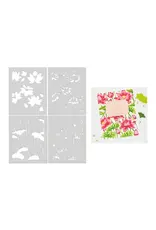 HERO ARTS HERO ARTS LOTUS FIELD LAYERING STENCIL SET