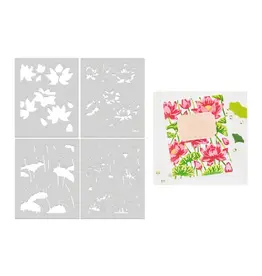 HERO ARTS HERO ARTS LOTUS FIELD LAYERING STENCIL SET
