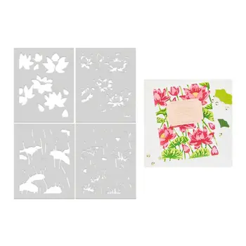 HERO ARTS HERO ARTS LOTUS FIELD LAYERING STENCIL SET