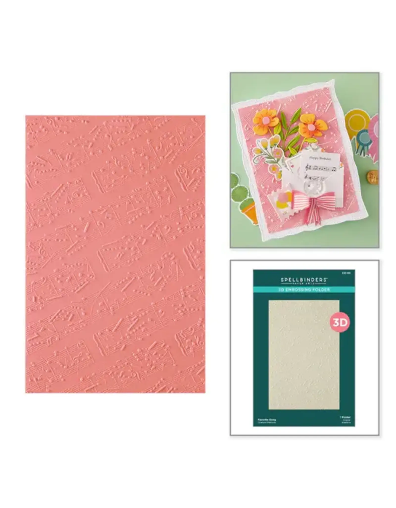 SPELLBINDERS SPELLBINDERS FAVORITE SONG 3D EMBOSSING FOLDER