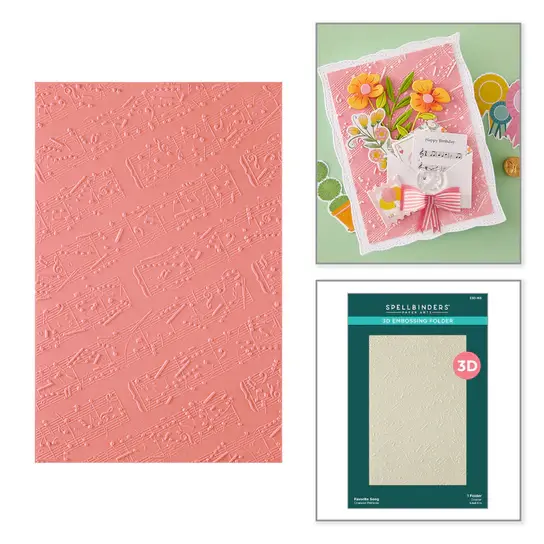 SPELLBINDERS SPELLBINDERS FAVORITE SONG 3D EMBOSSING FOLDER
