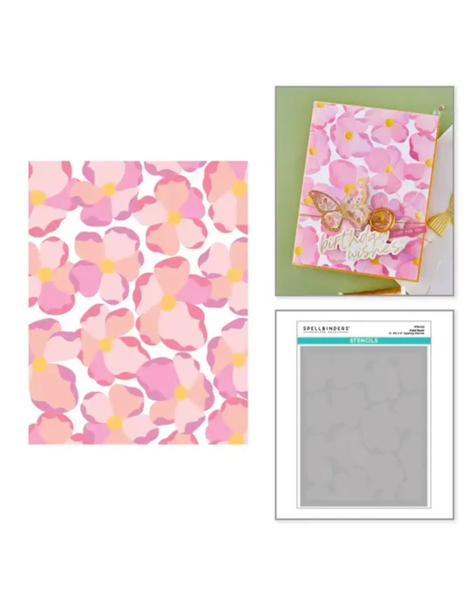 SPELLBINDERS SPELLBINDERS PETAL BURST LAYERED STENCIL SET