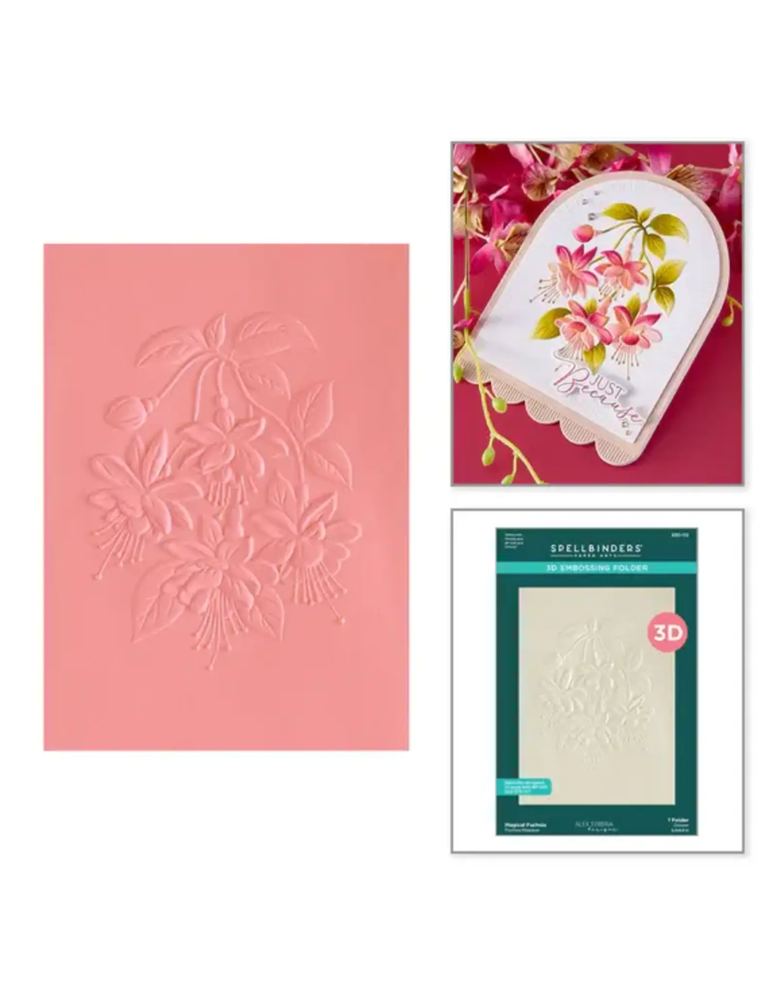 SPELLBINDERS SPELLBINDERS ALEX SYBERIA MAGICAL FUCHSIA 3D EMBOSSING FOLDER