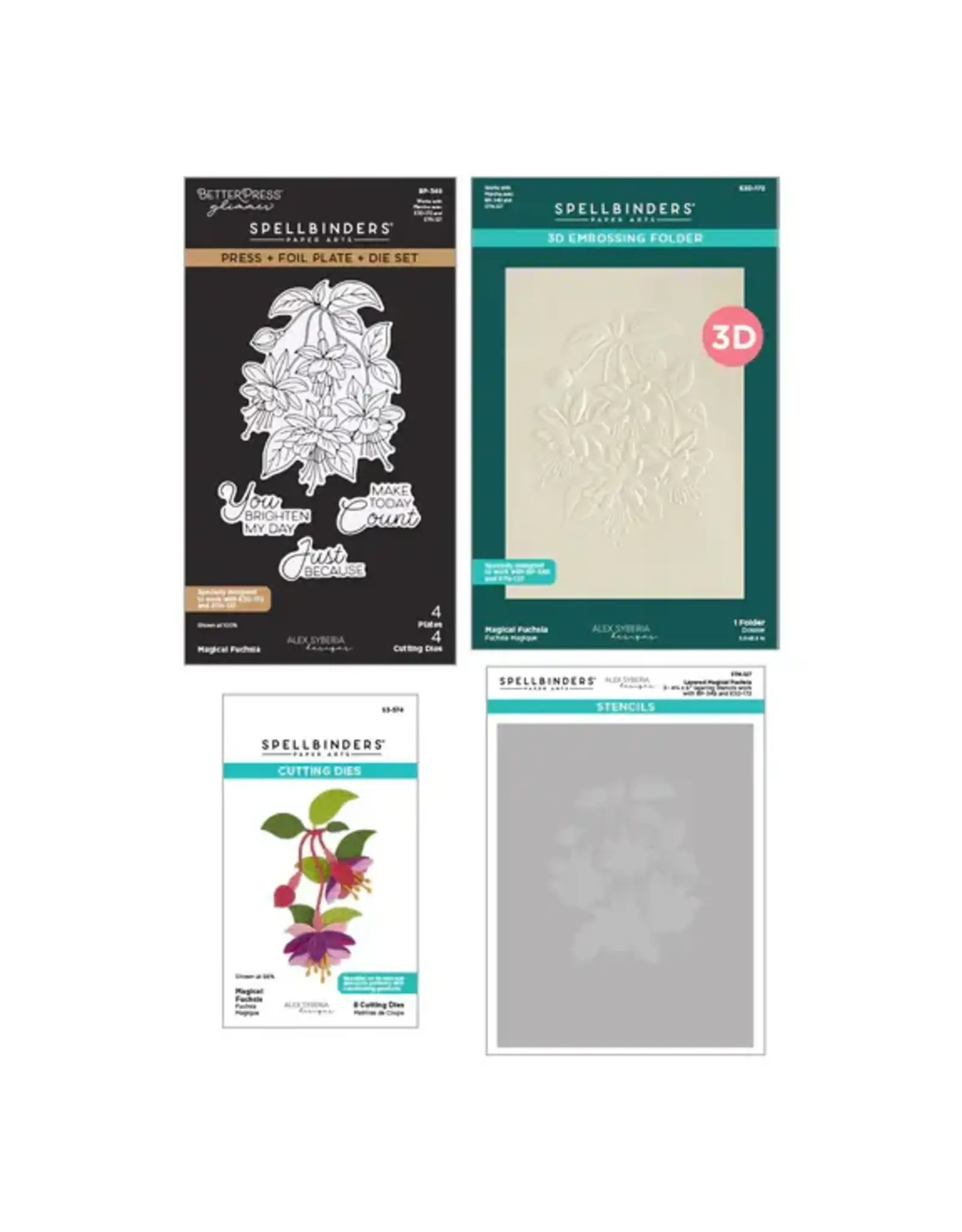SPELLBINDERS SPELLBINDERS MAGICAL FUCHSIA I WANT IT ALL BUNDLE