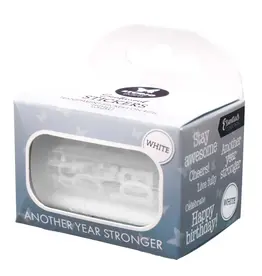 STUDIOLIGHT STUDIOLIGHT ESSENTIALS COLLECTION ANOTHER YEAR STRONGER WHITE STICKERS 5 METERS