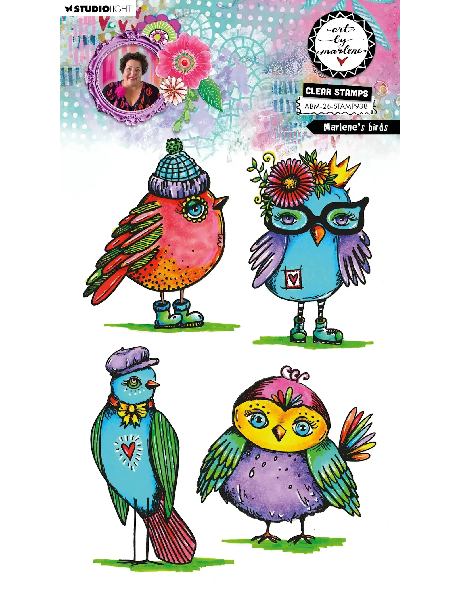 STUDIOLIGHT STUDIOLIGHT ART BY MARLENE MARLENE'S BIRDS CLEAR STAMP SET