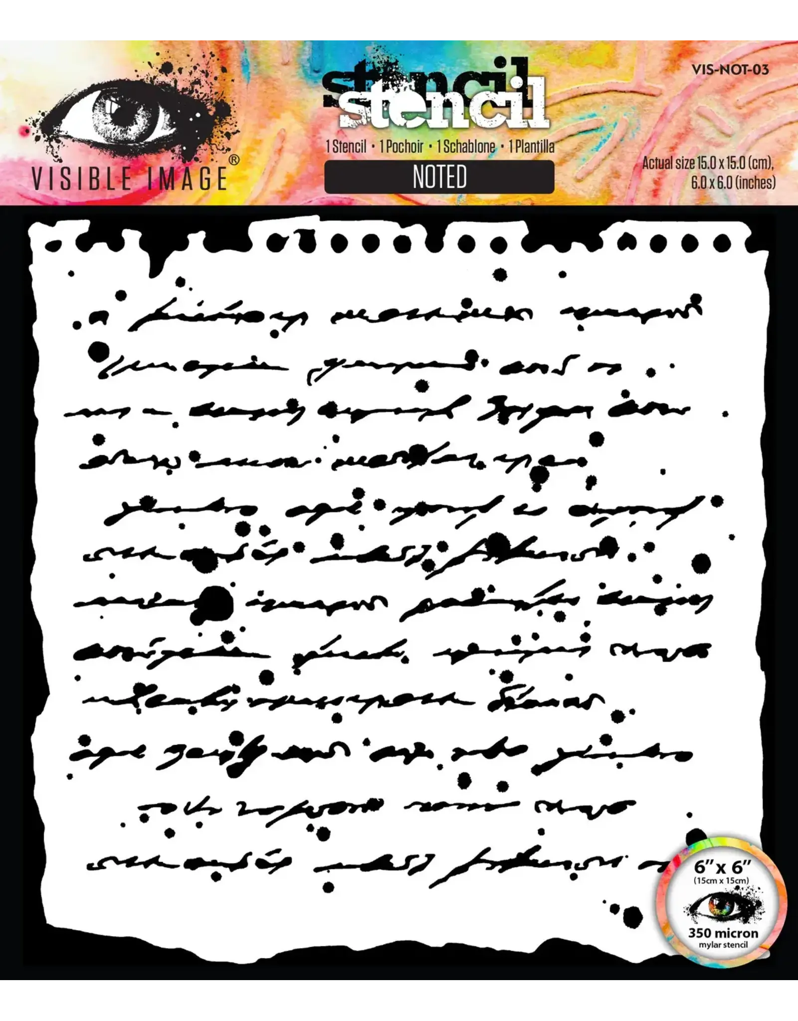 VISIBLE IMAGE VISIBLE IMAGE NOTED 6x6 STENCIL