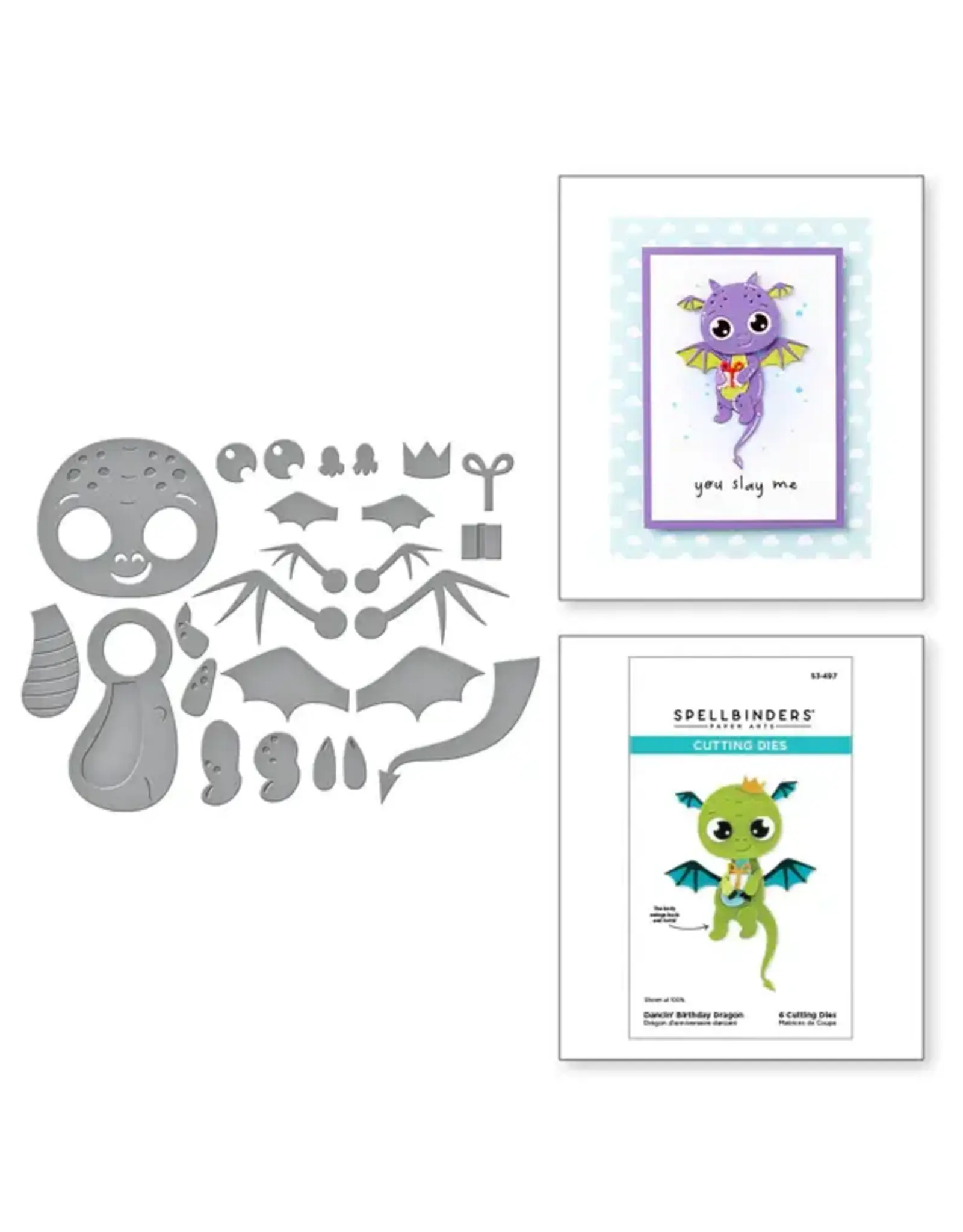 SPELLBINDERS SPELLBINDERS DANCIN' BIRTHDAY DRAGON DIE SET