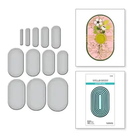 SPELLBINDERS SPELLBINDERS SUMMER COLLECTION ESSENTIAL MODERN OVALS ETCHED DIE SET