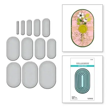 SPELLBINDERS SPELLBINDERS SUMMER COLLECTION ESSENTIAL MODERN OVALS ETCHED DIE SET