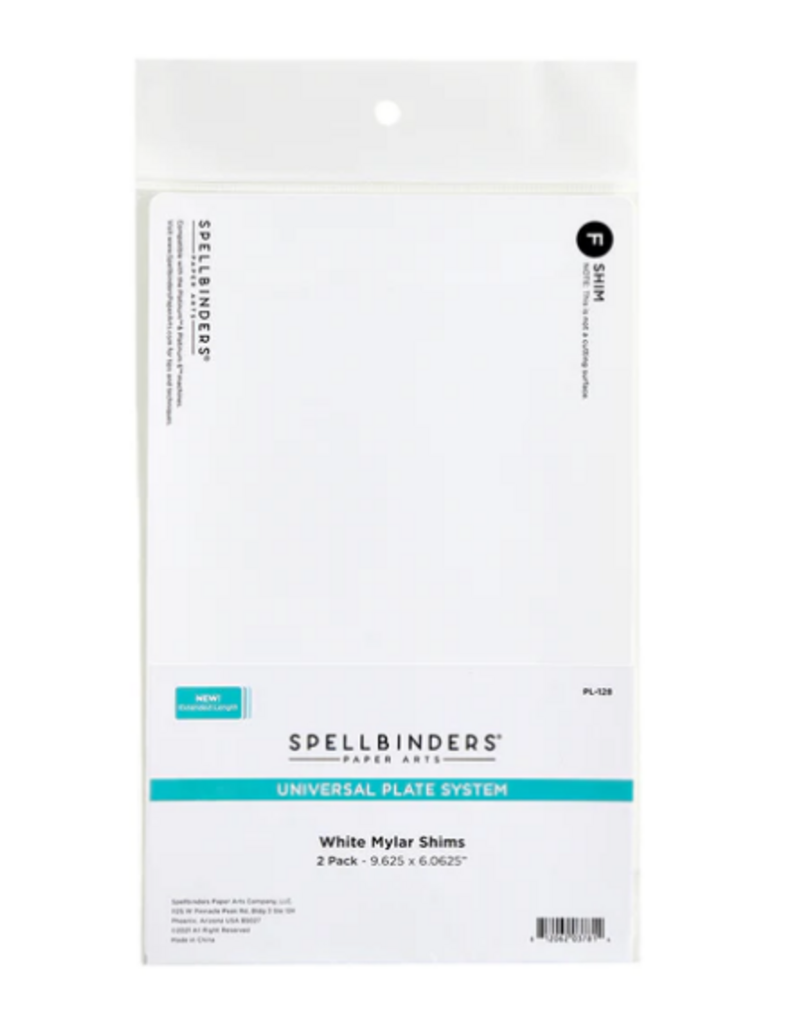 SPELLBINDERS SPELLBINDERS MYLAR SHIM (F) WHITE 2/PK