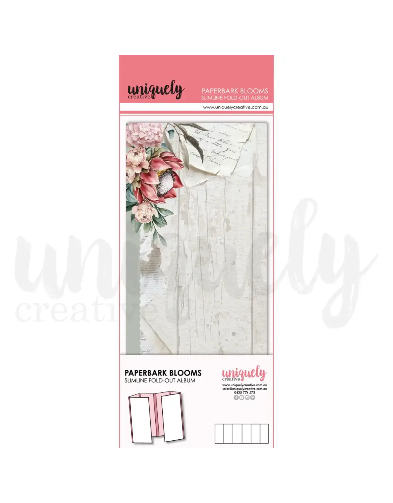 UNIQUELY CREATIVE UNIQUELY CREATIVE PAPERBARK BLOOMS SLIMLINE FOLD-OUT ALBUM