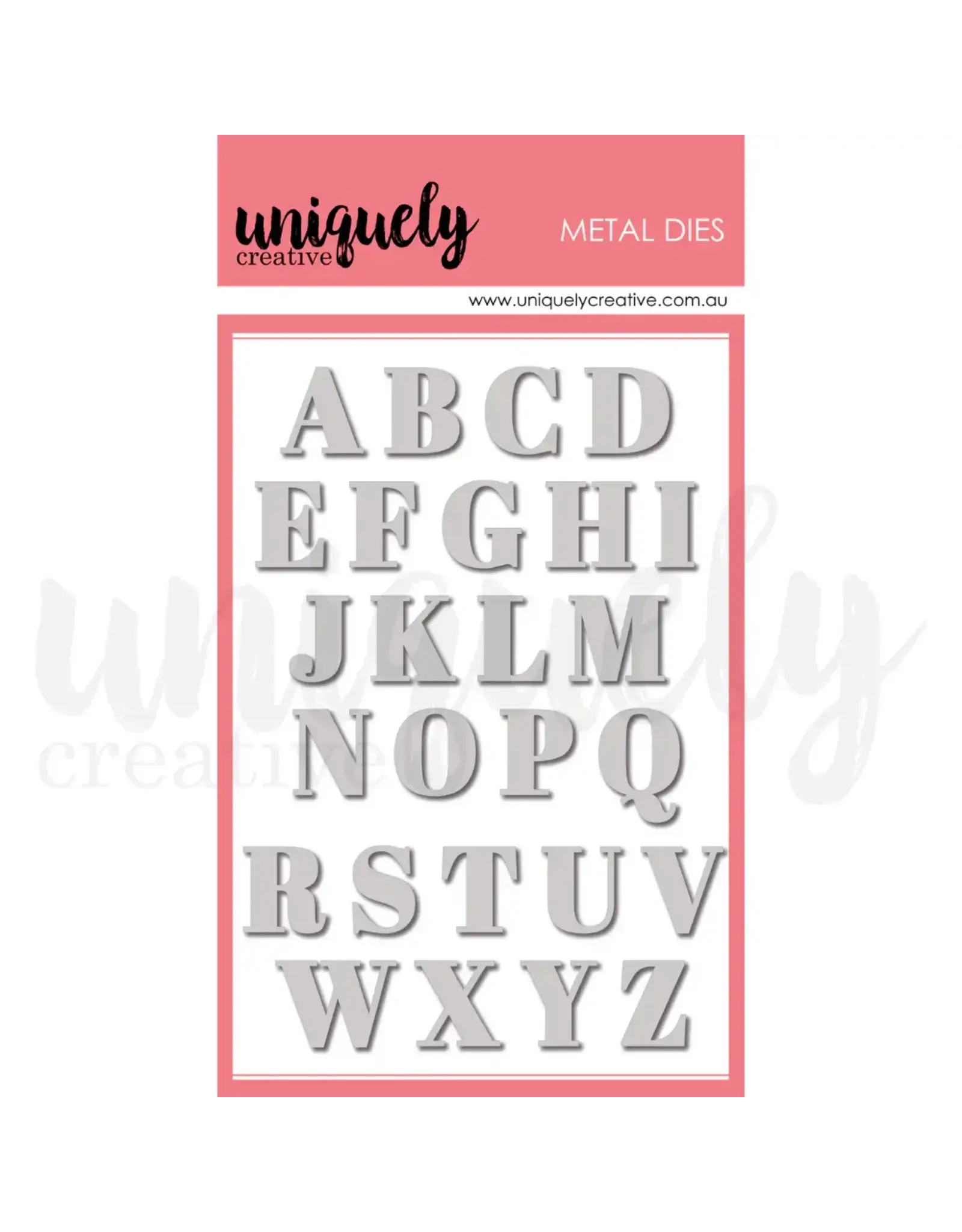 UNIQUELY CREATIVE UNIQUELY CREATIVE SERIF UPPERCASE ALPHA DIE SET