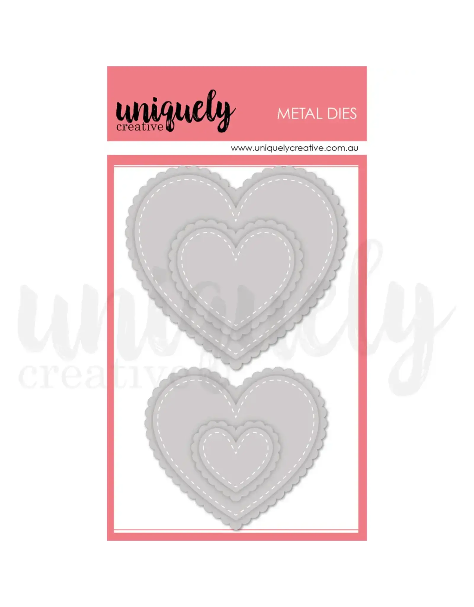 UNIQUELY CREATIVE UNIQUELY CREATIVE STITCHED NESTING & SCALLOPED HEARTS DIE SET