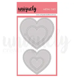 UNIQUELY CREATIVE UNIQUELY CREATIVE STITCHED NESTING & SCALLOPED HEARTS DIE SET