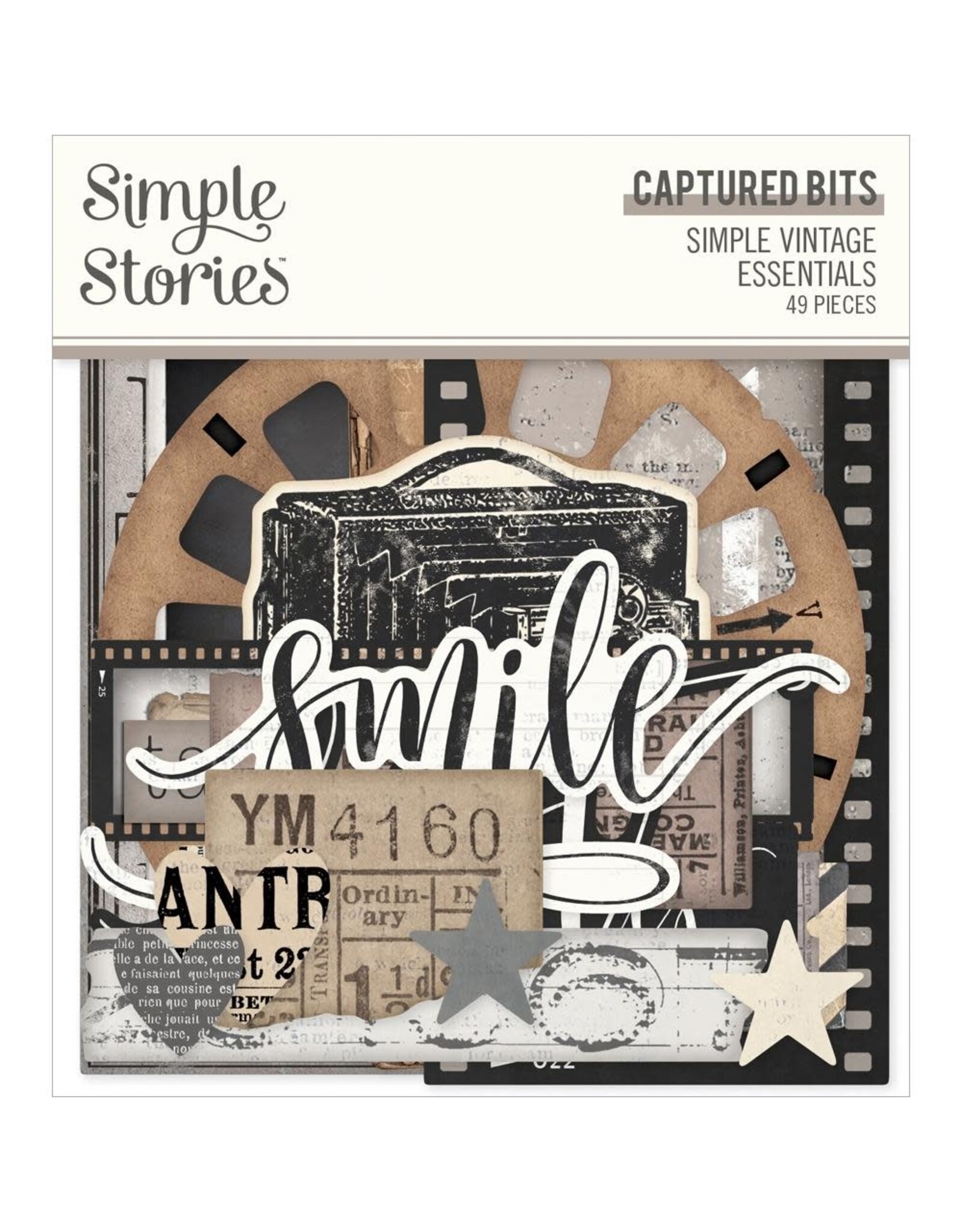 SIMPLE STORIES SIMPLE STORIES SIMPLE VINTAGE ESSENTIALS CAPTURED BITS 49/PK