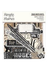 SIMPLE STORIES SIMPLE STORIES SIMPLE VINTAGE ESSENTIALS TAKE NOTE BITS 42/PK