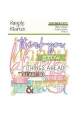 SIMPLE STORIES SIMPLE STORIES SIMPLE VINTAGE FLOWER SHOPPE SENTIMENTS BITS & PIECES 66/PK