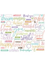 SIMPLE STORIES SIMPLE STORIES SIMPLE VINTAGE FLOWER SHOPPE SENTIMENTS BITS & PIECES 66/PK