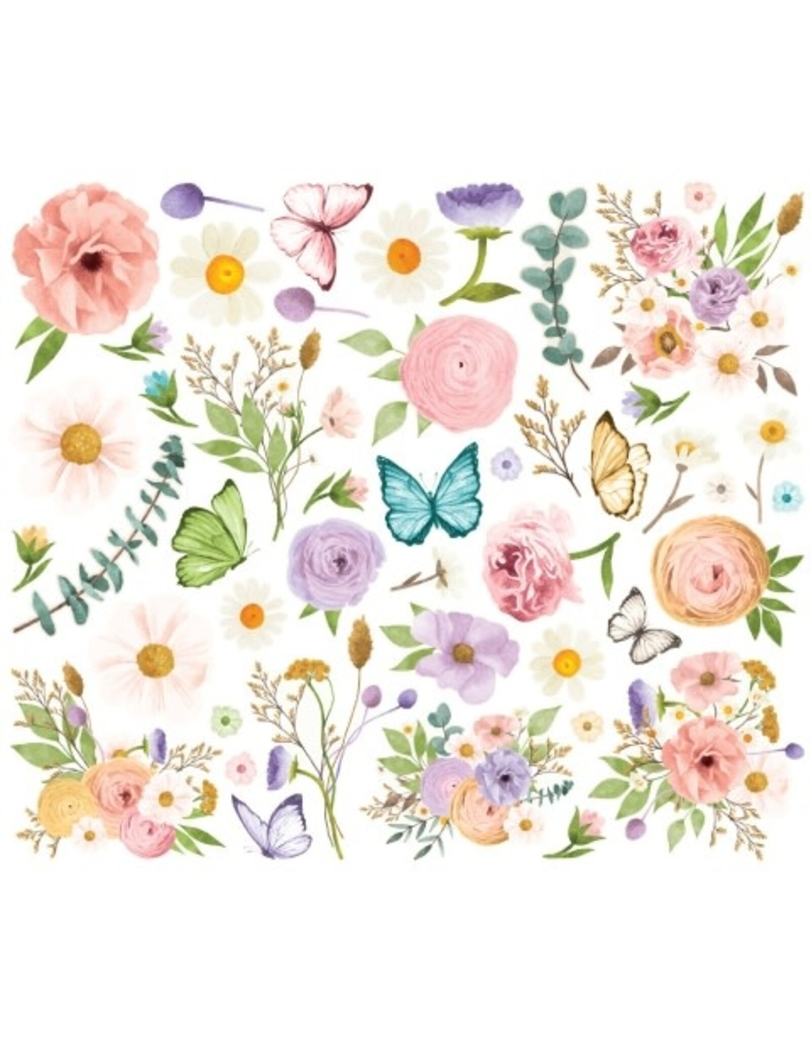 SIMPLE STORIES SIMPLE STORIES SIMPLE VINTAGE FLOWER SHOPPE FLORALS BITS & PIECES 46/PK