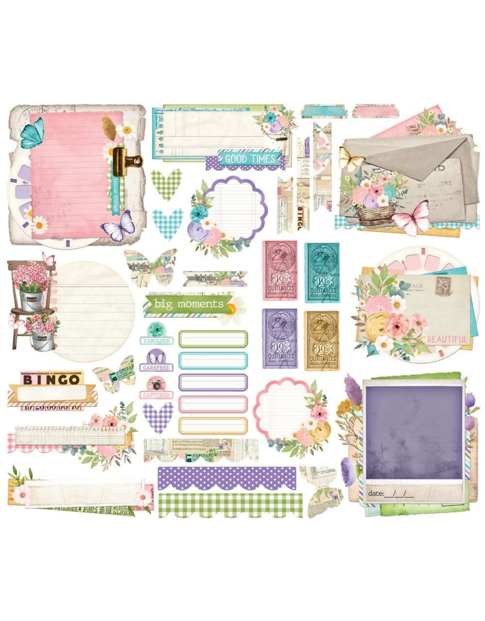 SIMPLE STORIES SIMPLE STORIES SIMPLE VINTAGE FLOWER SHOPPE EPHEMERA 39/PK