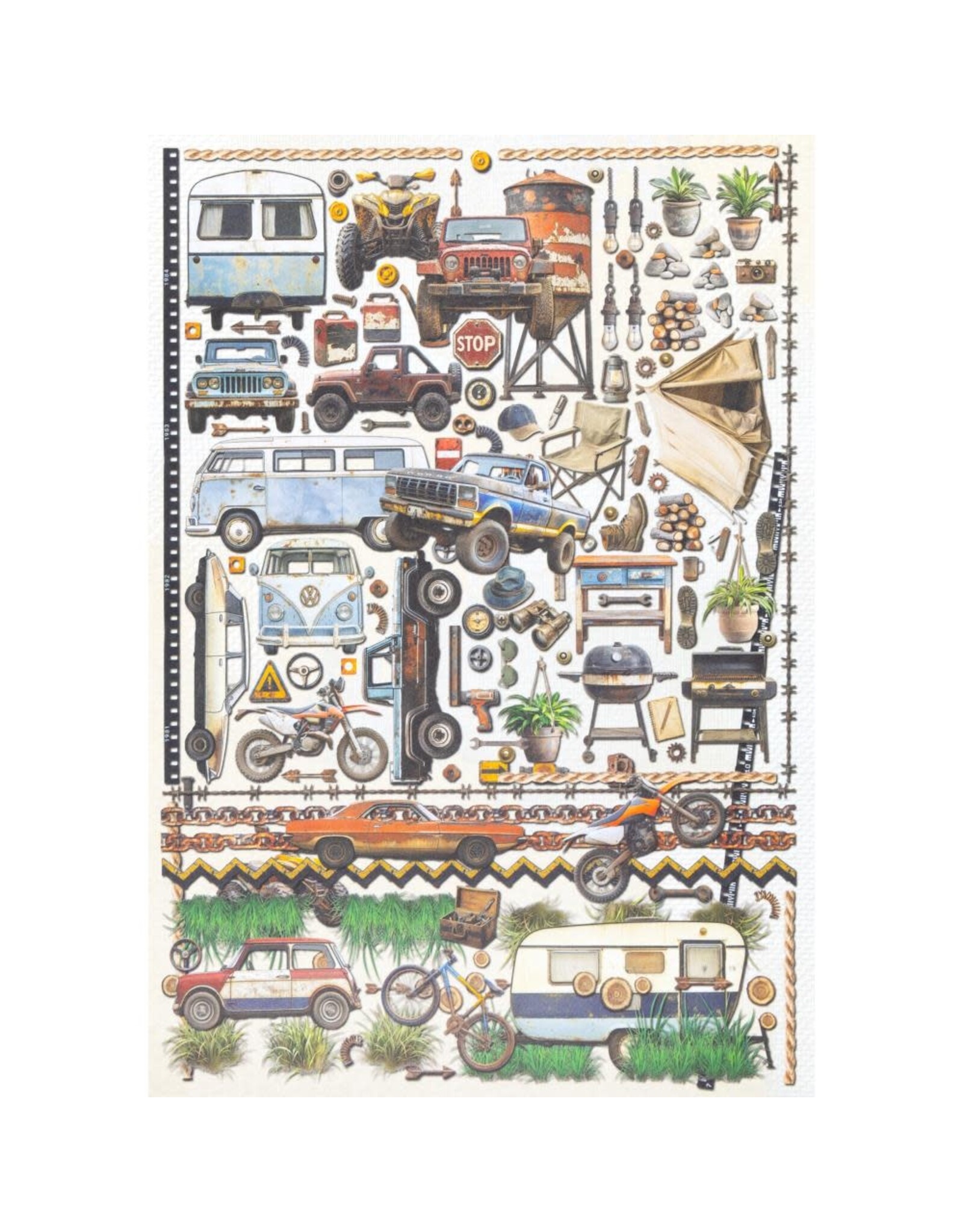 49 AND MARKET 49 AND MARKET RUST & REVS 2.0 6x12 LASER CUT ELEMENTS 177/PK