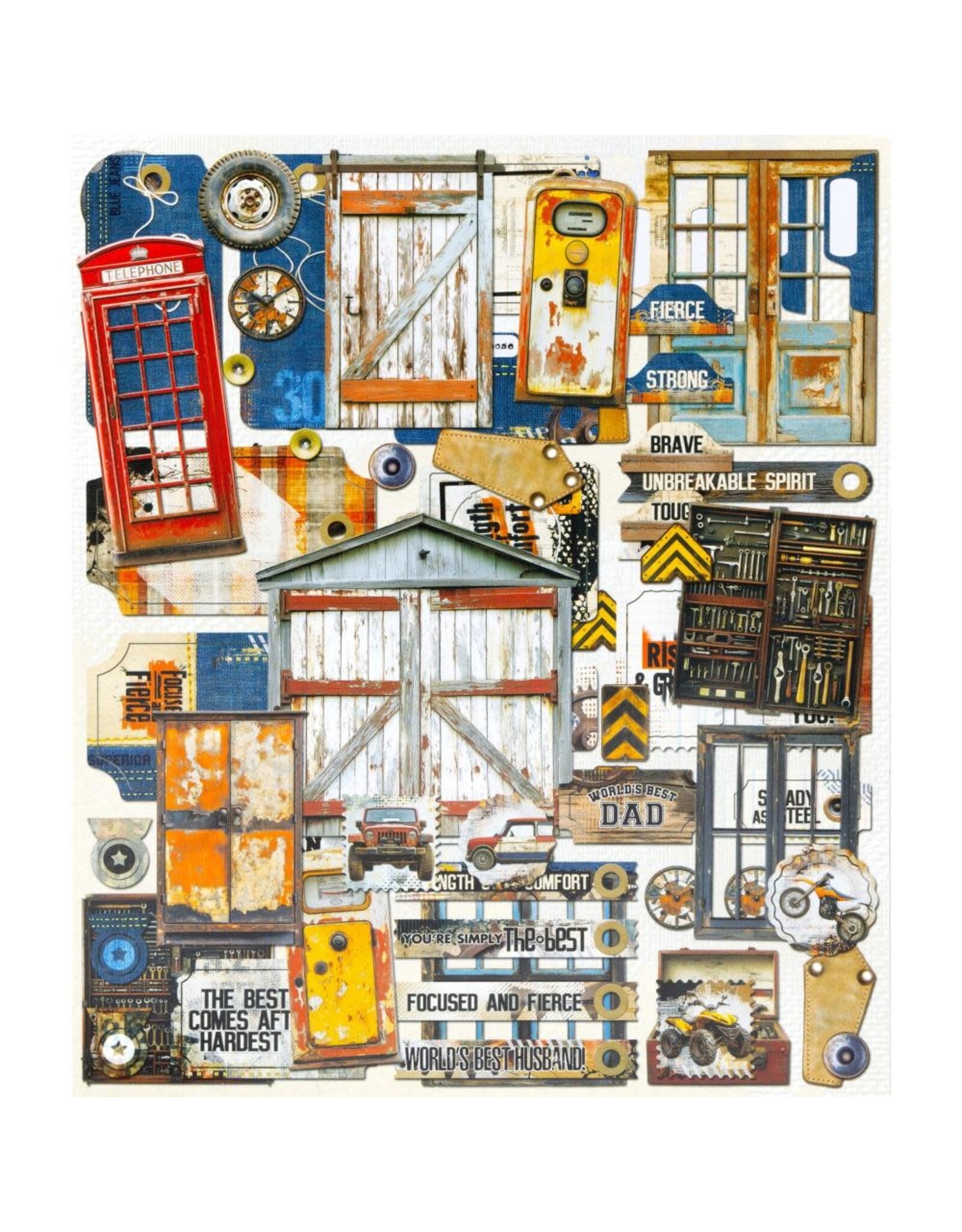 49 AND MARKET 49 AND MARKET RUST & REVS 2.0 DIE-CUT ELEMENTS 81 PIECES