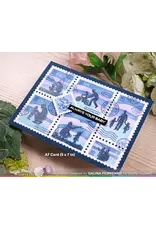 WAFFLE FLOWER WAFFLE FLOWER POSTAGE COLLAGE A7 WAVY LINES STENCIL SET