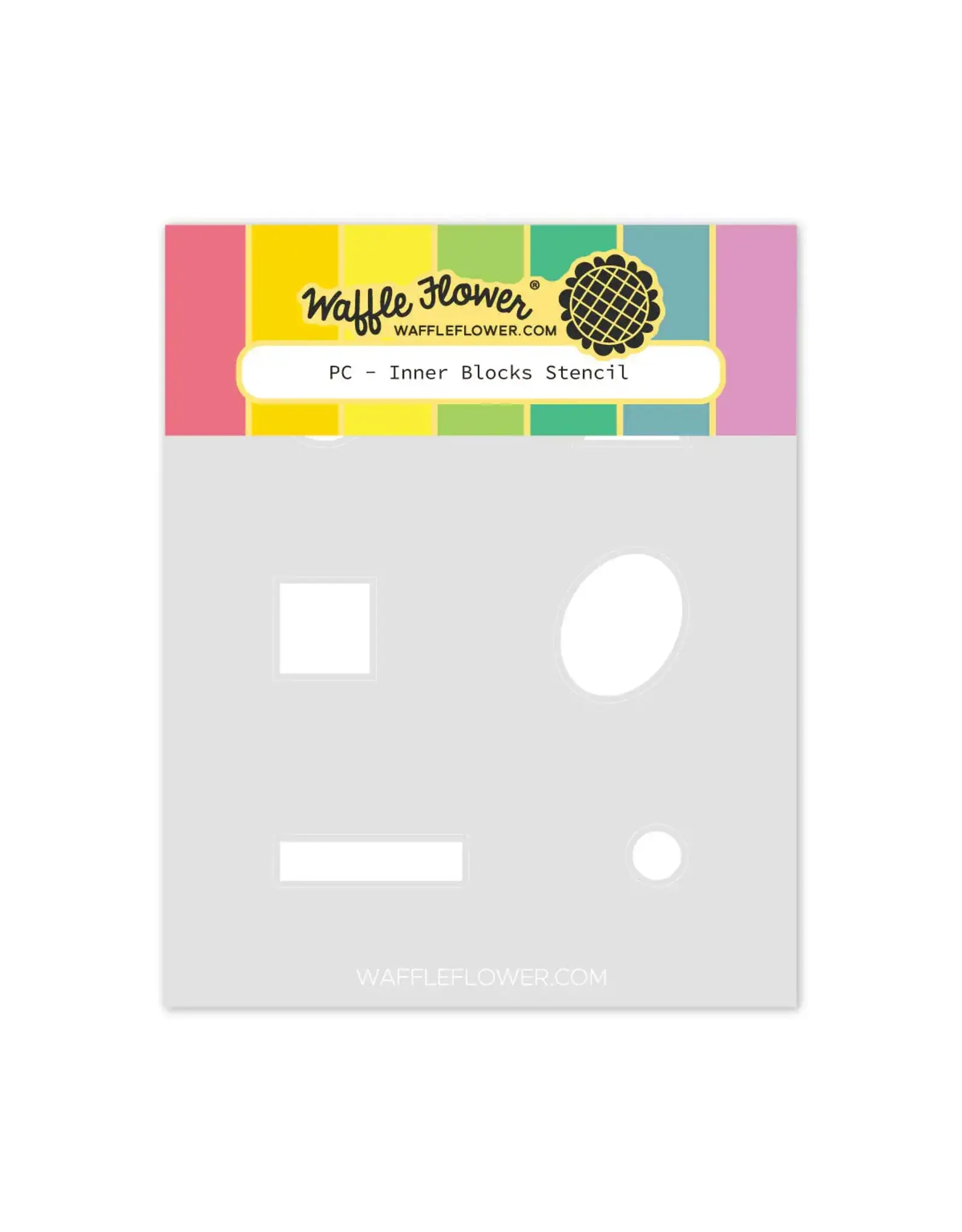 WAFFLE FLOWER WAFFLE FLOWER POSTAGE COLLAGE INNER BLOCKS STENCIL