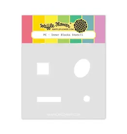 WAFFLE FLOWER WAFFLE FLOWER POSTAGE COLLAGE INNER BLOCKS STENCIL