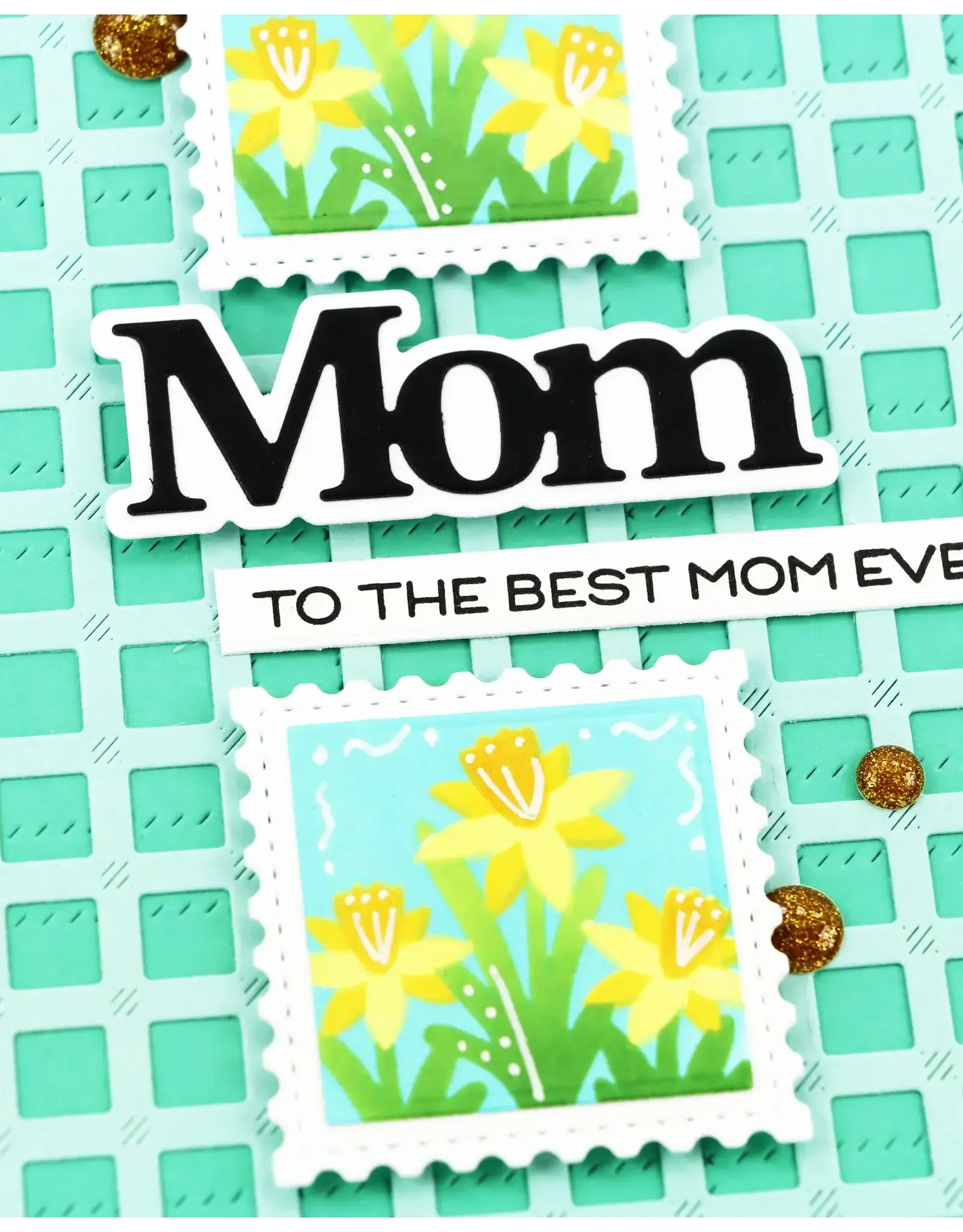 WAFFLE FLOWER WAFFLE FLOWER SQUARE POSTAGE DIE