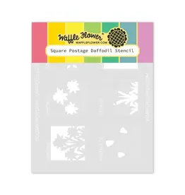 WAFFLE FLOWER WAFFLE FLOWER SQUARE POSTAGE DAFFODIL STENCIL