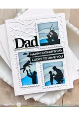 WAFFLE FLOWER WAFFLE FLOWER POSTAGE COLLAGE WAVY LINES STENCIL SET