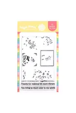 WAFFLE FLOWER WAFFLE FLOWER POSTAGE COLLAGE PICTURE PERFECT DETAIL CLEAR STAMP SET