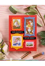 WAFFLE FLOWER WAFFLE FLOWER POSTAGE COLLAGE PICTURE PERFECT DETAIL CLEAR STAMP SET