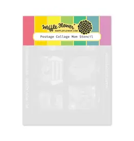 WAFFLE FLOWER WAFFLE FLOWER POSTAGE COLLAGE MOM STENCIL SET