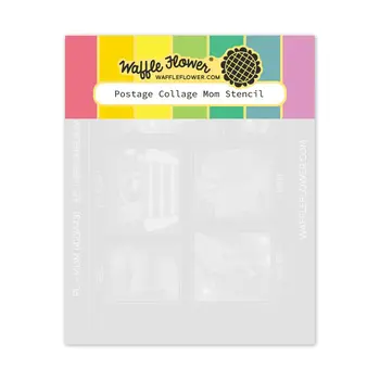 WAFFLE FLOWER WAFFLE FLOWER POSTAGE COLLAGE MOM STENCIL SET