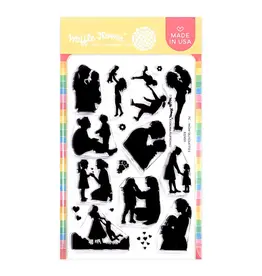 WAFFLE FLOWER WAFFLE FLOWER POSTAGE COLLAGE MOM SILHOUETTES CLEAR STAMP SET