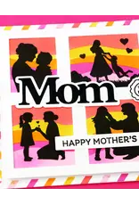 WAFFLE FLOWER WAFFLE FLOWER POSTAGE COLLAGE MOM SILHOUETTES CLEAR STAMP SET